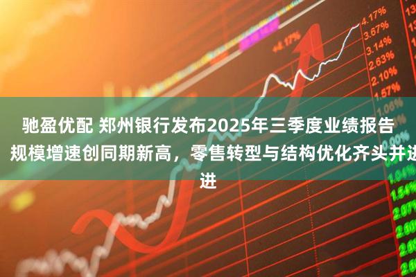 驰盈优配 郑州银行发布2025年三季度业绩报告:规模增速创同期新高,零售转型与结构优化齐头并进